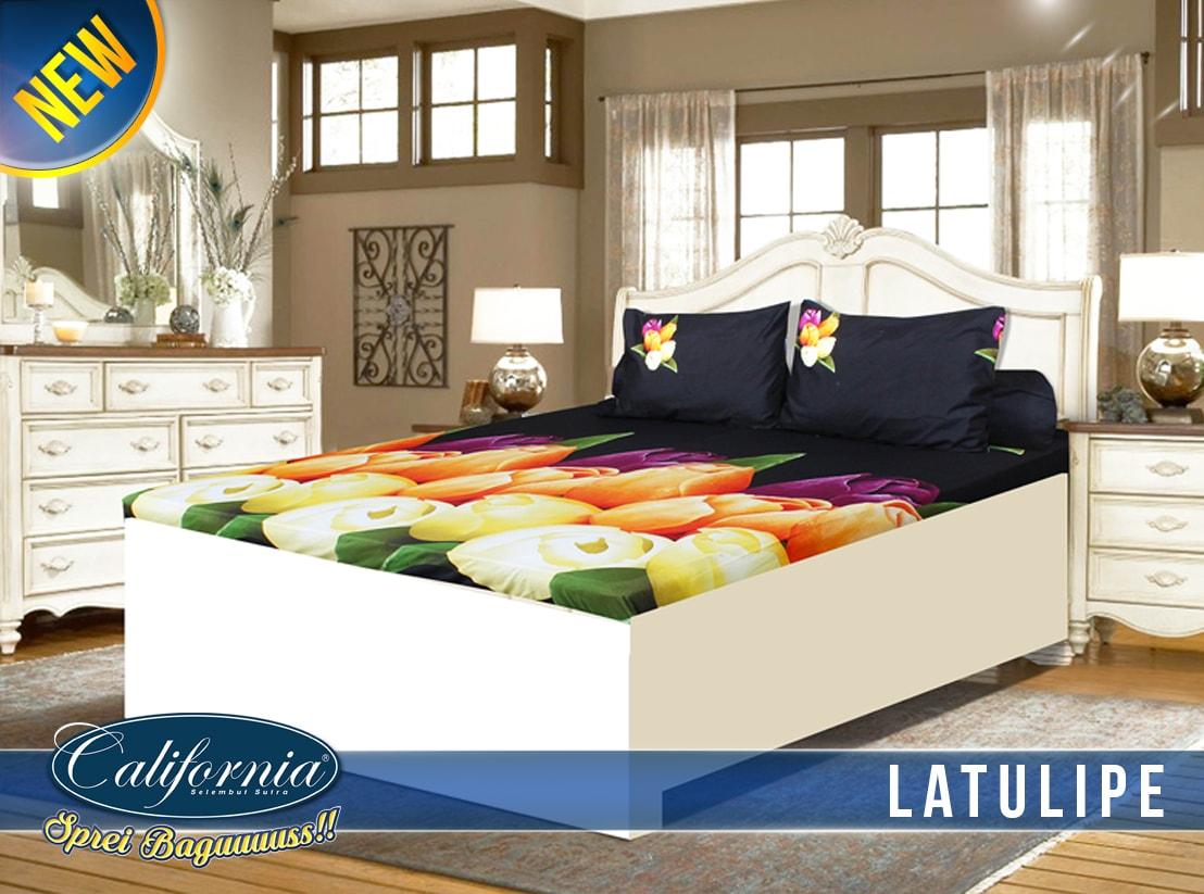 California Latulip Sprei Set 160x200x20cm (Queen Size)