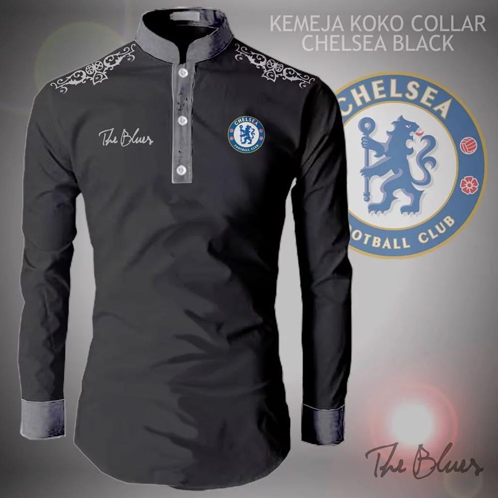 Kemeja Koko Collar Chelsea Black Storesipit