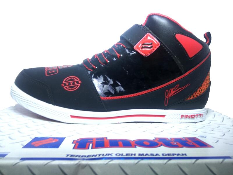 Finotti J.Bieber Zero Black Red - Sepatu Sneaker - Sepatu Pria - Sepatu Boot