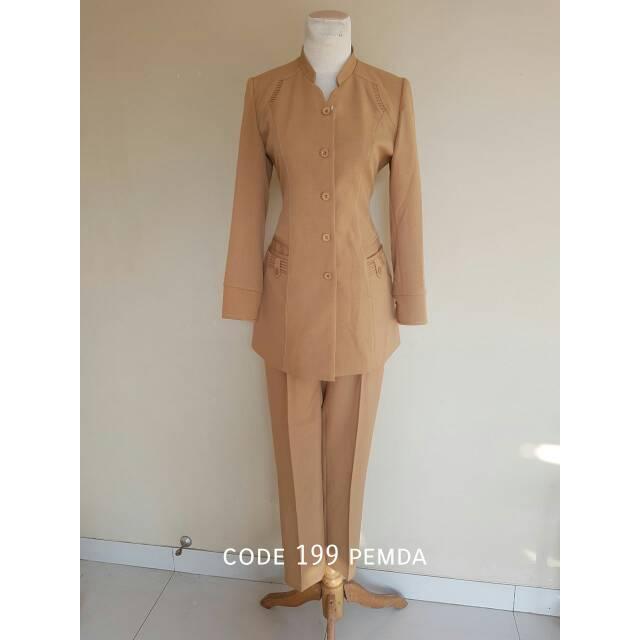 BAJU BLAZER PEGAWAI NEGERI SIPIL 199 PEMDA PNS KHAKI KEKI MUSLIMAH PANJANG GURU,KARYAWAN DESA KOTA