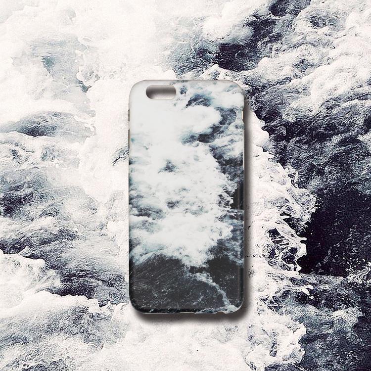Selubung Ponsel Apel Cangkang 6 Plus/7 Plus/8 Plus Sastra Ombak Asli Iphone