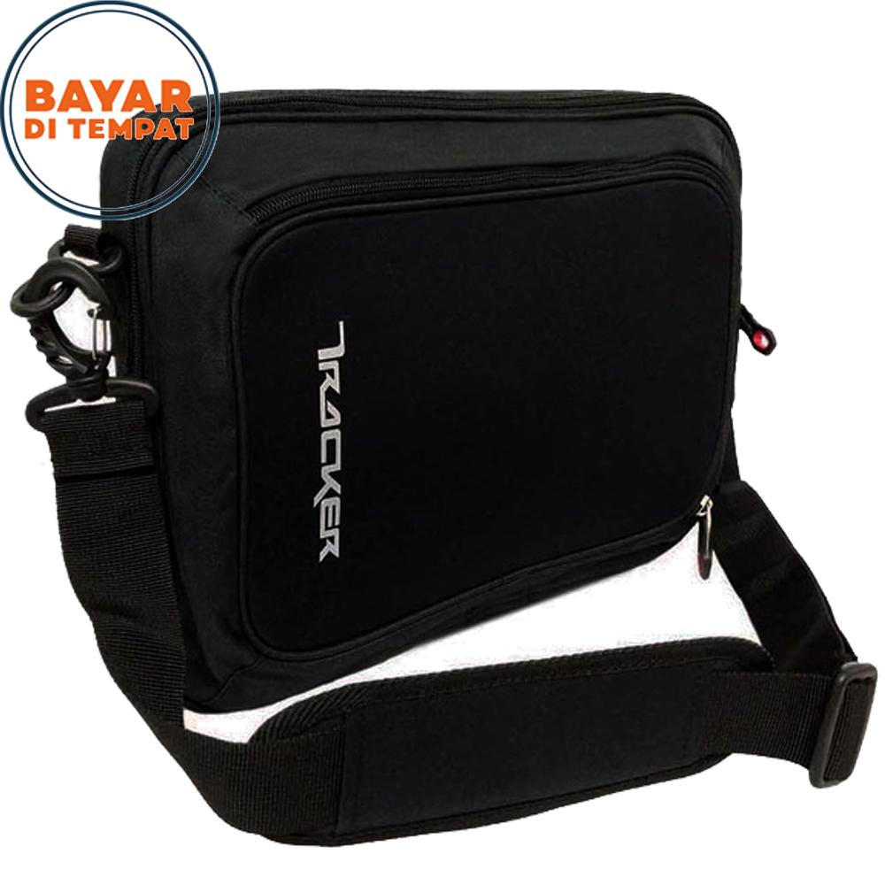 Toko Jakarta - Tracker Tas Ransel Tas Selempang Tas Laptop Softcase 5853 Multifungsi Soft Emboss Frontside - Black