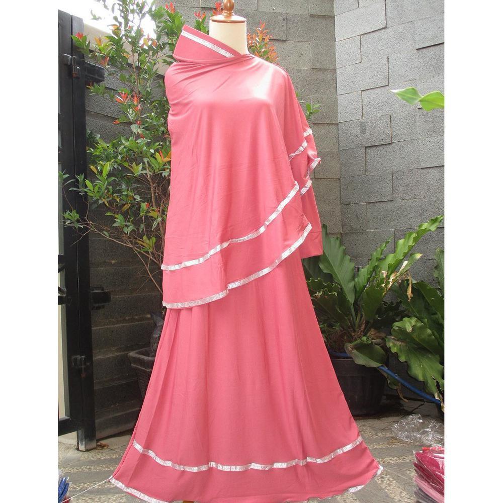 BANTING HARGA LAGI - FLASH SALE - BEST SELLER GAMIS MUSLMAH // MAXI DRESS RAISYAH // GAMIS JERSEY (SYARIPOLOS-MERAH)