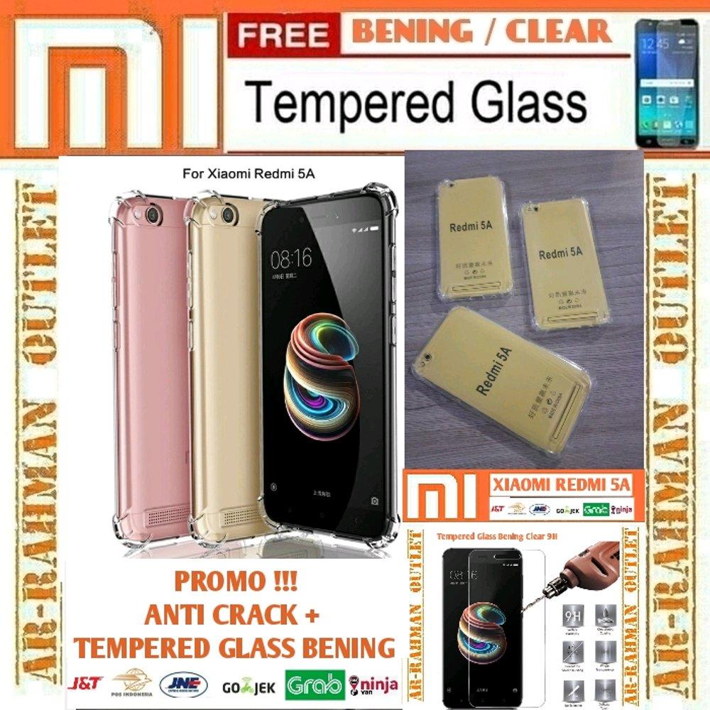 Xiaomi mi redmi5a redmi 5a biasa 2gb 16gb Anti crack shock anticrack soft case cover casing armor tpu handphone hp free tempered glass bening clear di lapak ARRAHMAN OUTLET raihanalbatawi