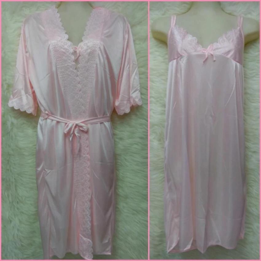 bang janu olshop Kimono Baju Tidur Sleepwear K69 - Pink Soft