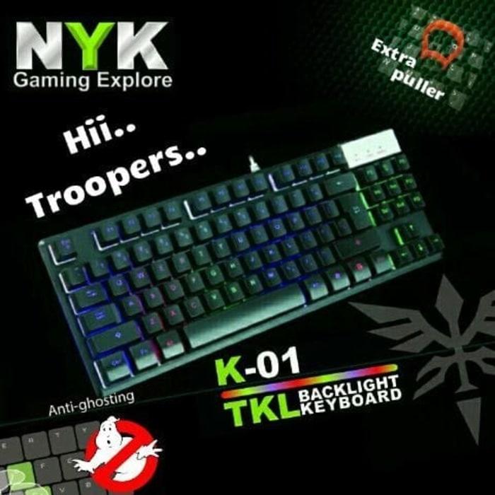NYK Keyboard Gaming TKL K-01 / K-02 Full Backlight