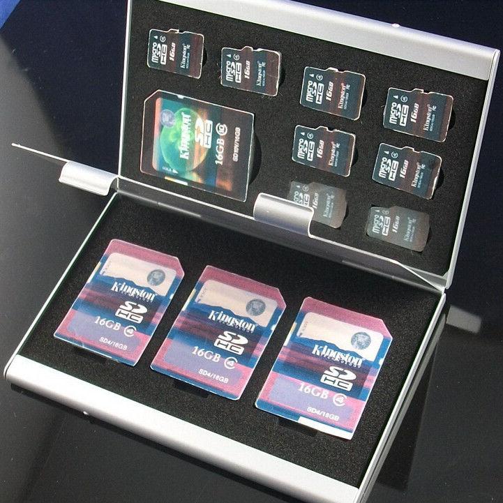 HOT DEALS!! Metal 12 In 1 Box Tas Photography Bag 8 Micro SD 4 SD Card Storage Box TERMURAH / MURAH / PACKING RAPIH / PENGIRIMAN CEPAT