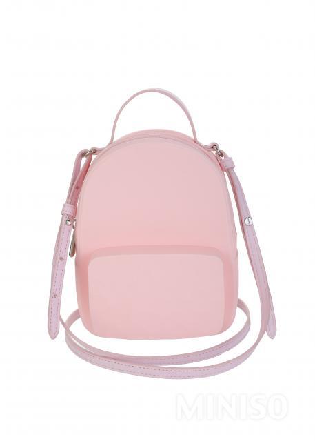 MINISO Tas Jelly Silicone Selempang Water Cube Silicone Crossbody Backpack