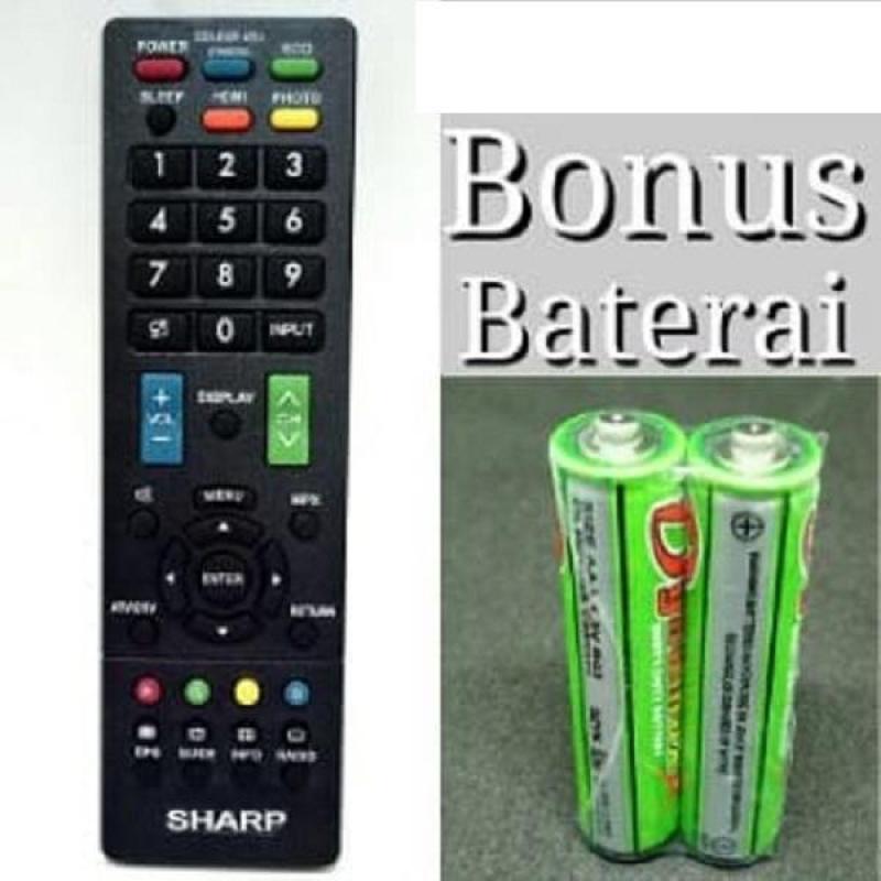 Sharp Remote LCD/LED cocok untuk semua tv led sharp Bonus Batterai