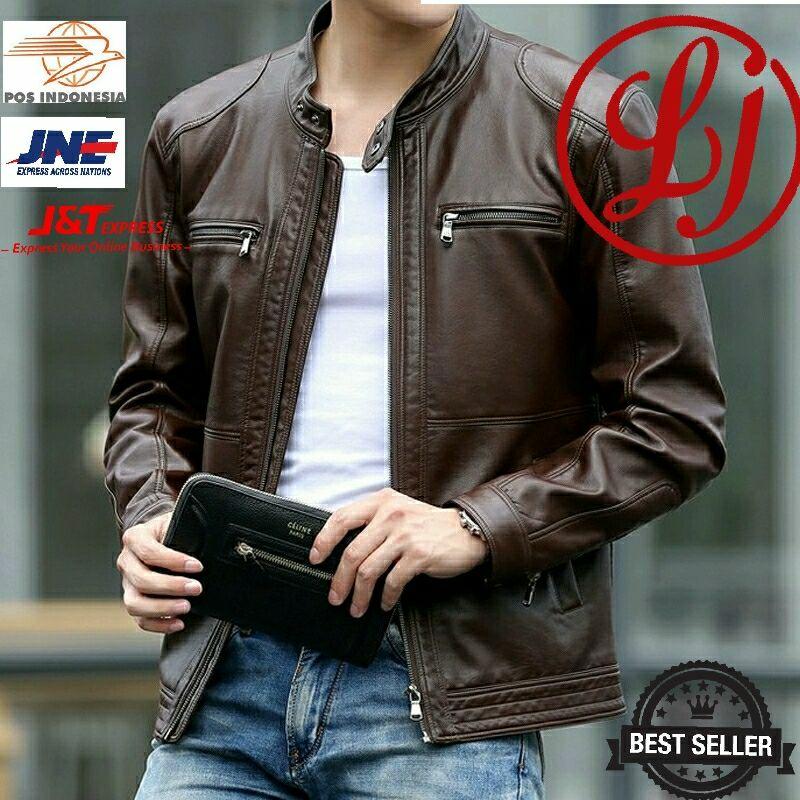 Jaket kulit semi pria/jaket kulit pria/jaket kulit/jaket touring/jaket motor