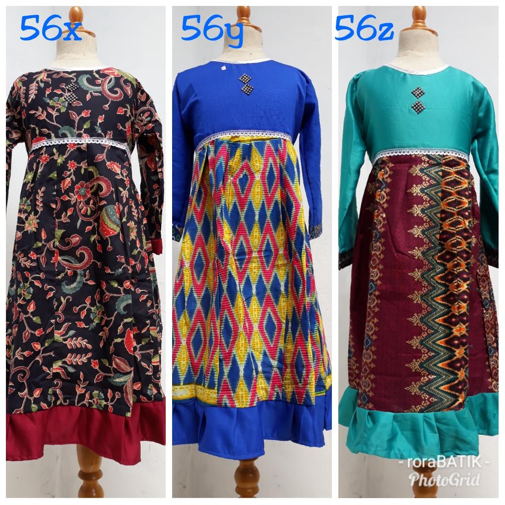 gamis batik anak 6-8 tahun