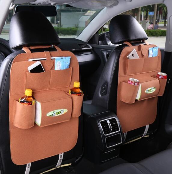283 Car seat organizer Barang Tas Gantungan Kursi Mobil Multifungsi dipasang di Belakang Jok - Coffee