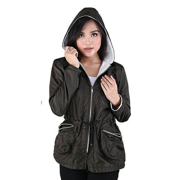 Catenzo Jaket Parka Wanita Coklat - DI 076