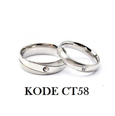 Cincin Titanium Anti Karat Selamanya CT58 (SATUAN)