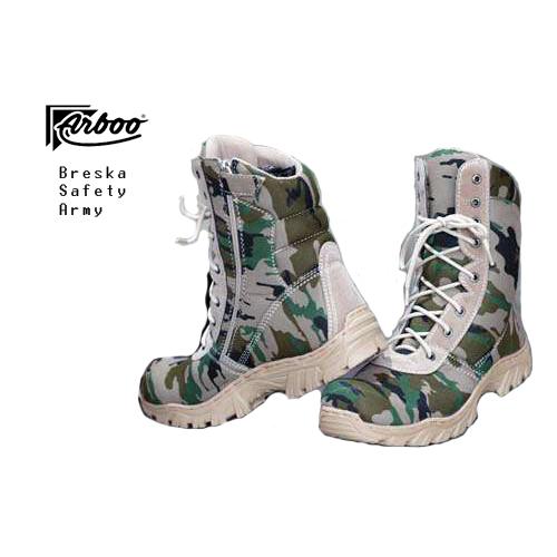 'PROMO SEPATU BOOT SAFETY ARMY PREDATOR LORENG HIJAU