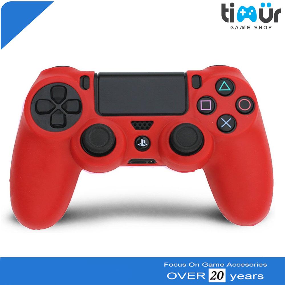 Silikon Silicone Kondom Case Stik Stick PS4 Warna Merah