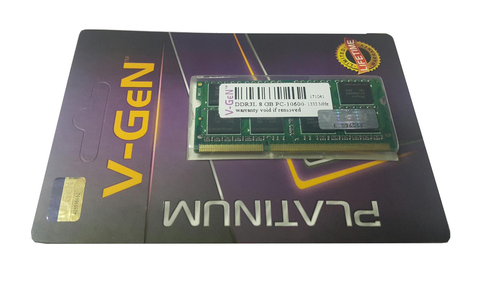 RAM DDR3 SODimm V-GeN 8GB PC10600/1333Mhz - Memory Laptop VGEN