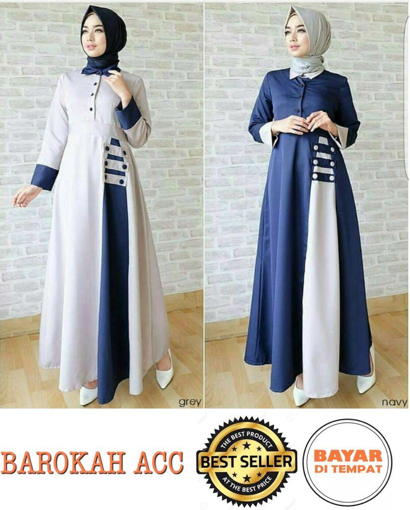 PROMO LEBARAN BAJU MUSLIM WANITA GAUN DRESS - GAMIS SYARI - BR