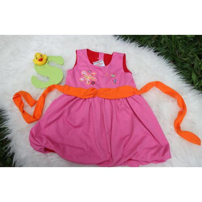 PROMO SALE - DRESS ANAK BABYDOLL PINK/BAJU LEBARAN/DRESS ANAK/GAUN ANAK/BAJU PESTA F001