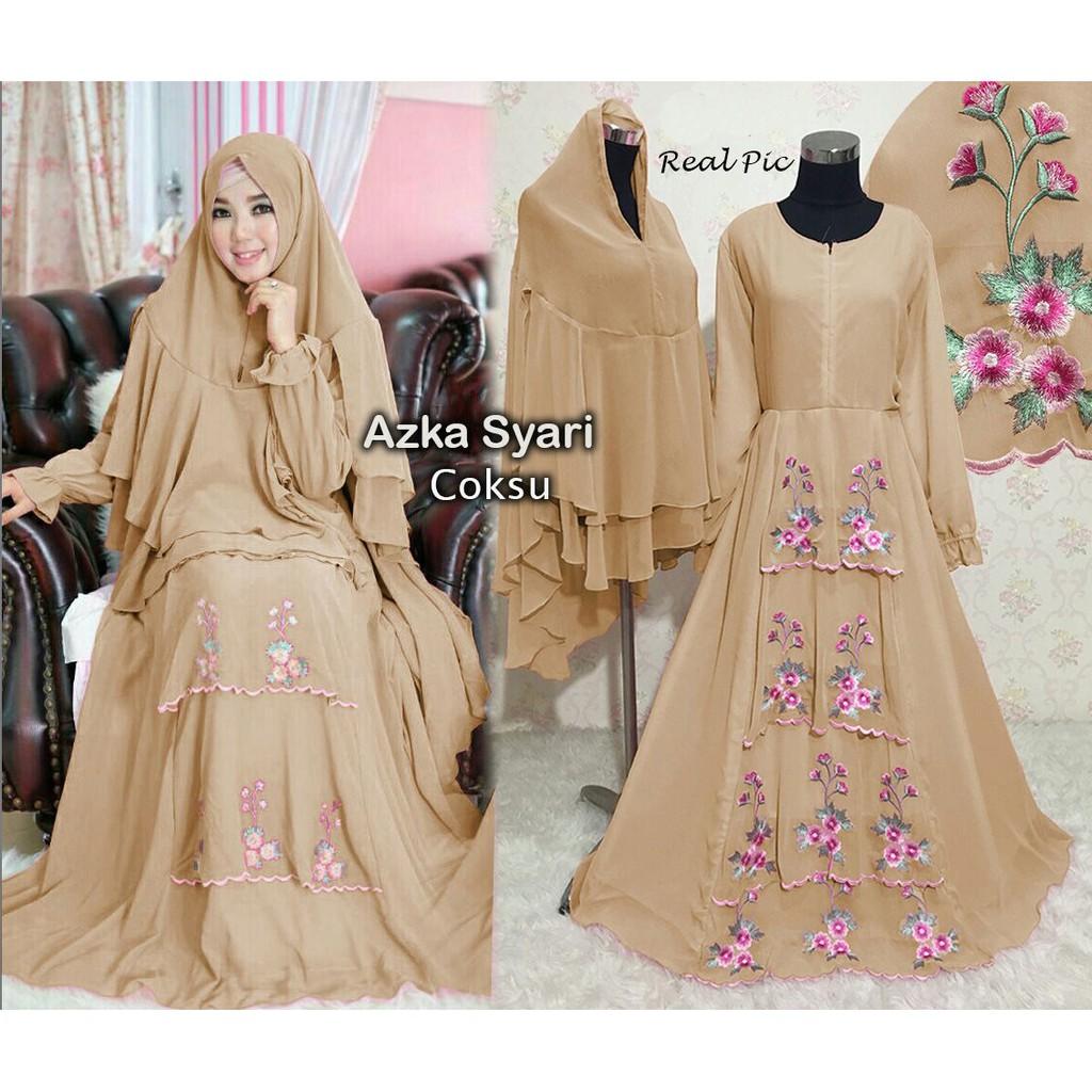 GAMIS SYARI BORDIR AZKA (Navy)