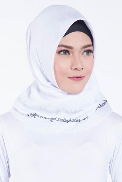 Jilbab Segiempat Elzatta Kaila Lazatta Putih