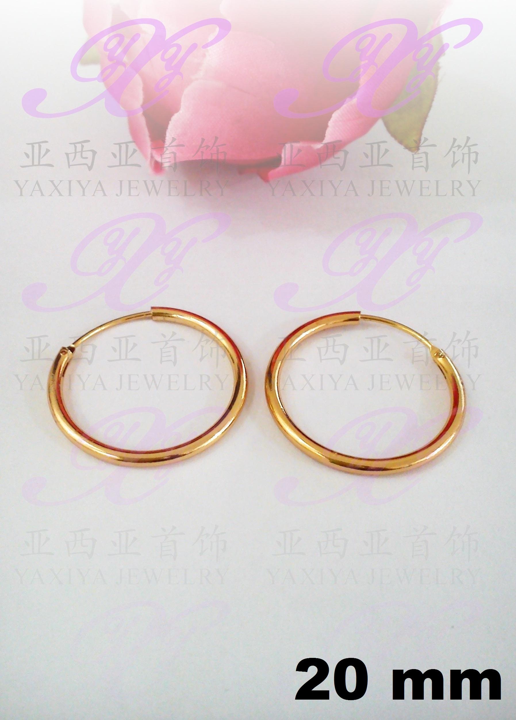Yaxiya anting gipsy perhiasan imitasi lapis emas aksesoris gold18k 479