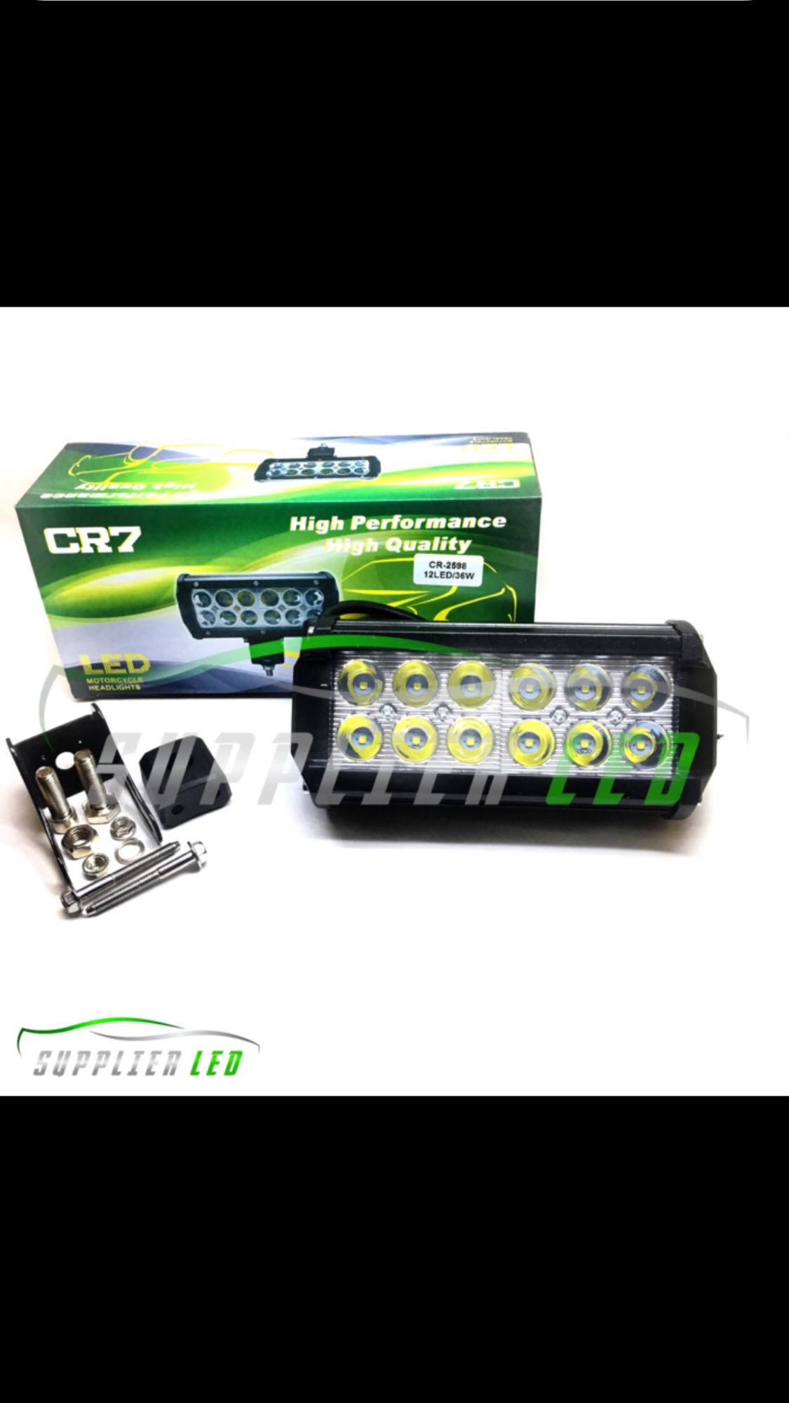 Lampu Tembak Sorot LED Bar CREE Motor 12 Titik Mata Dua Susun