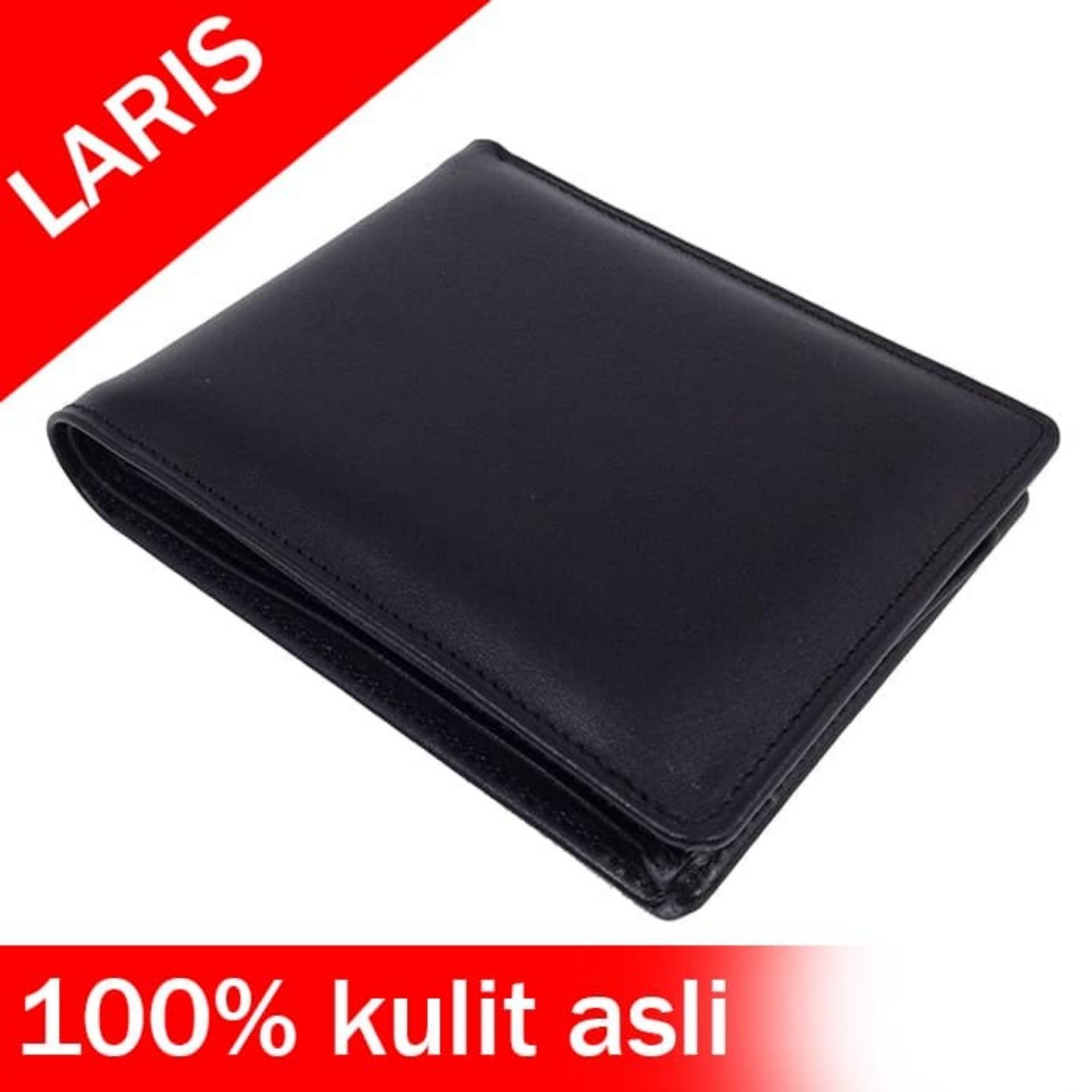 Dm Dompet Pria Fs002 Kulit Asli Black6 Update Harga Terkini dan Dompet Fashion Pria Kulit Asli Import Model pendek Hitam IDR