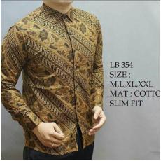 Baju Kemeja batik pria lengan panjang LB 354 \kemeja batik Formal\batik fahsion pria