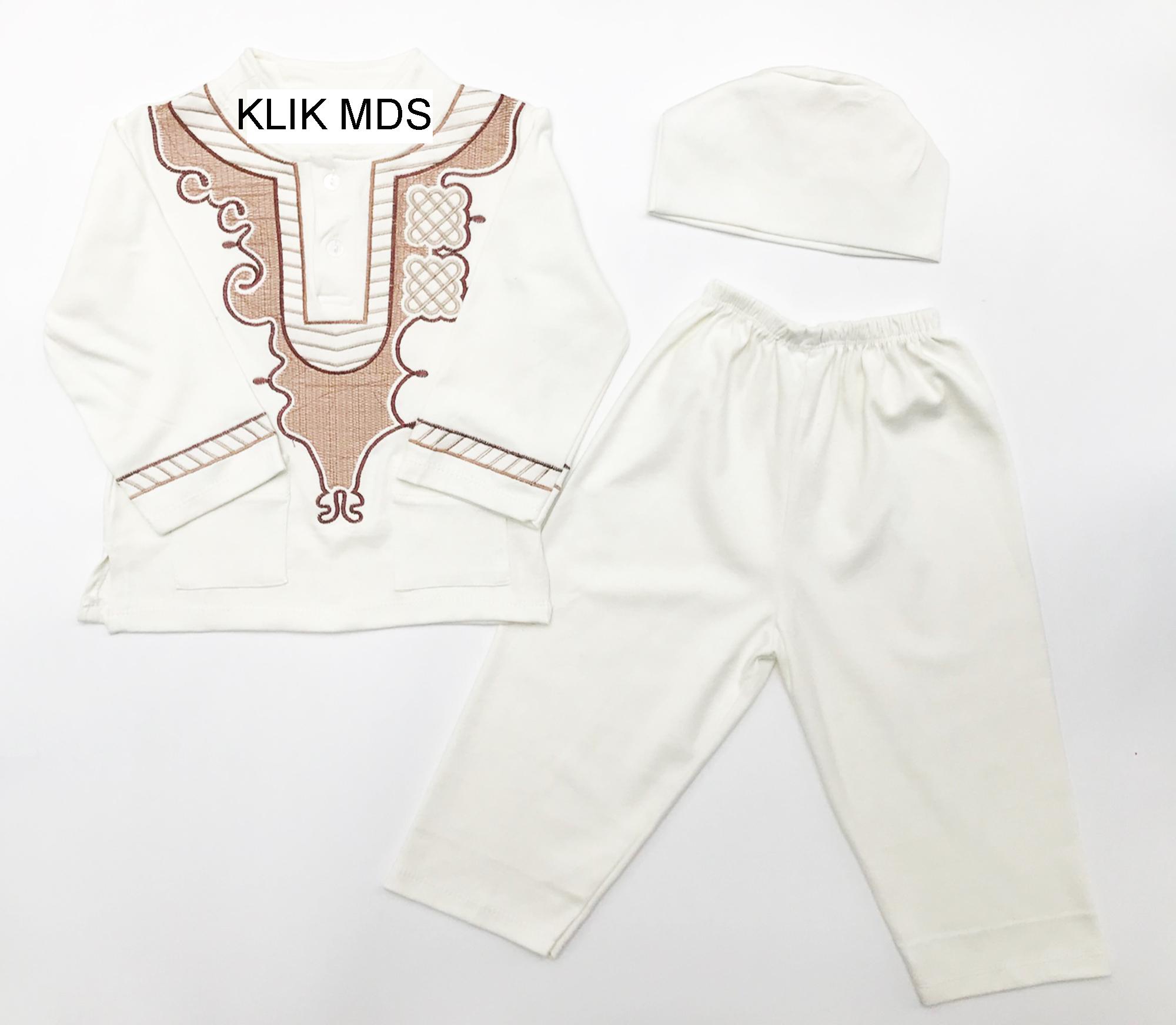 Klik Mds Baju Setelan Baju Koko Anak Lelaki Edisi Lebaran 3W dan Celana Free Topi Peci