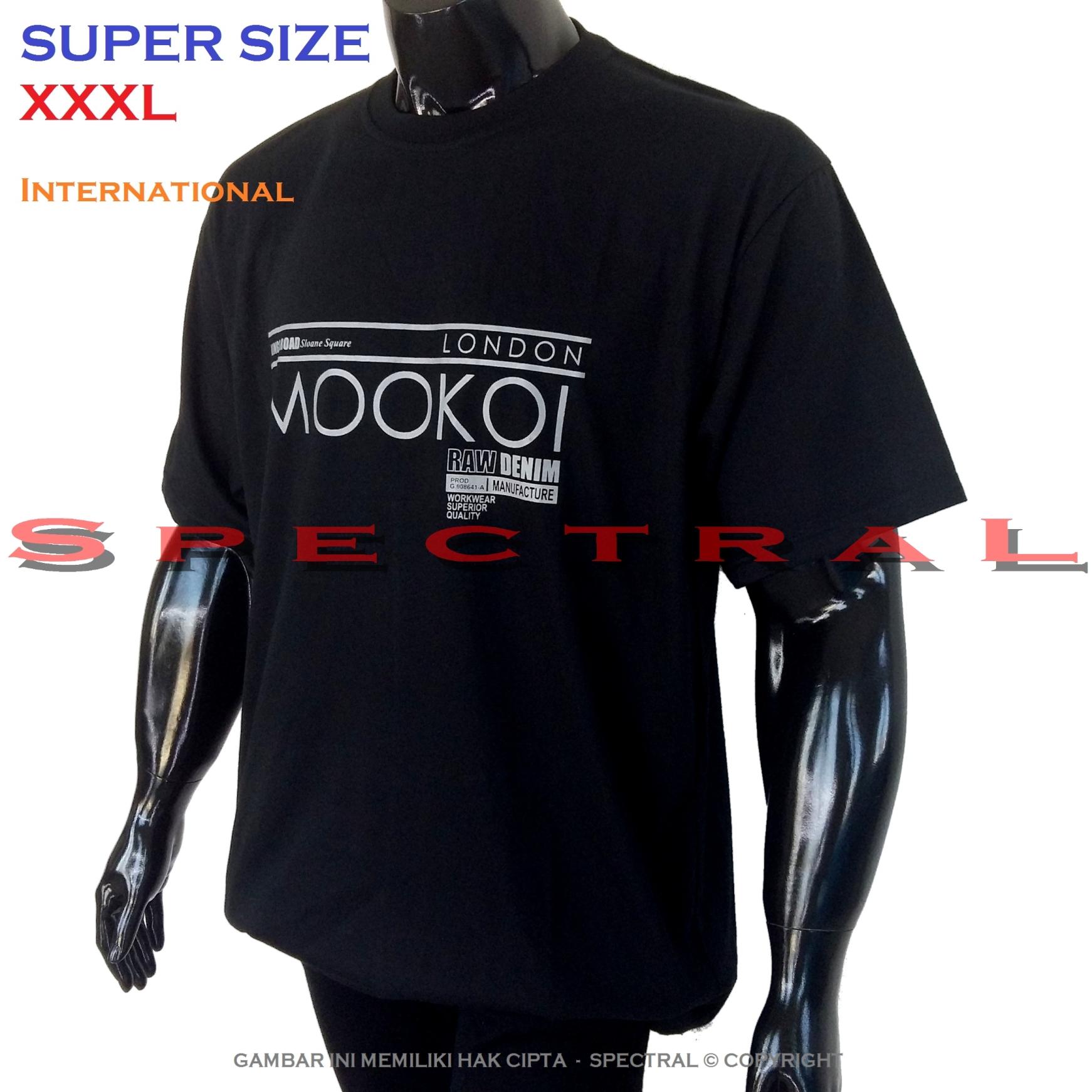 Spectral – SUPER BIG SIZE XXXL INTERNATIONAL 100% Soft Cotton Combed Kaos Distro Jumbo BIGSIZE T-Shirt Fashion Ukuran Besar Polos Celana Atasan Pria Wanita Katun Bapak Orang Tua Gemuk Gendut Lengan Simple Sport Casual 3L 3XL Baju Cowo Cewe Pakaian Terbaru