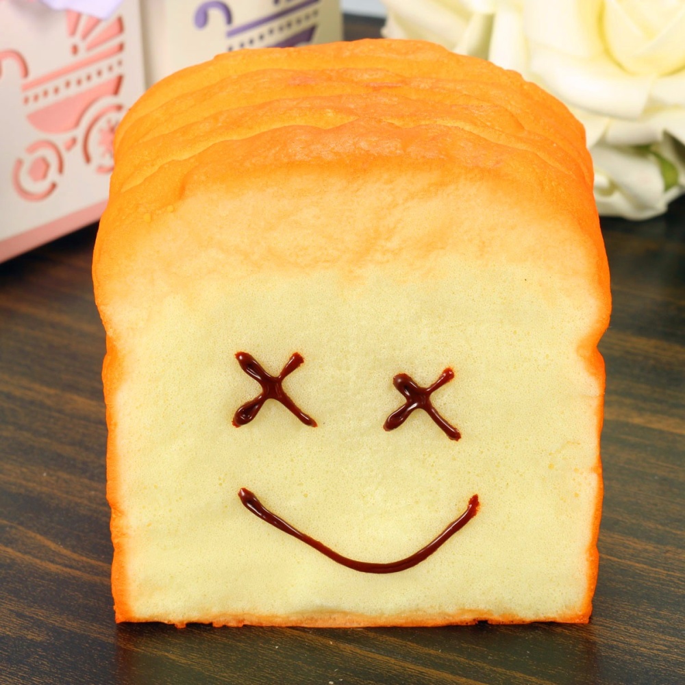 Kawaii Jumbo Toast Squishy Expression Tempat Untuk Meletakkan Ponsel