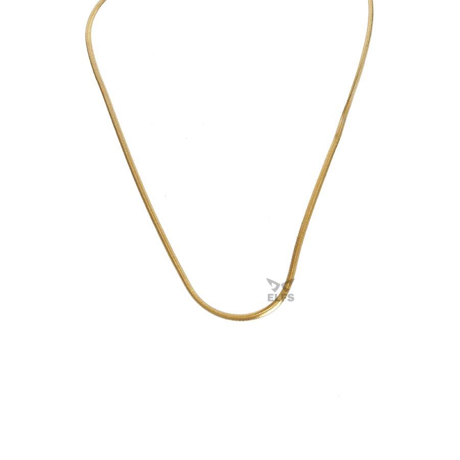 Elfs Shop - Unisex Kalung Titanium Stainless Steal Emas
