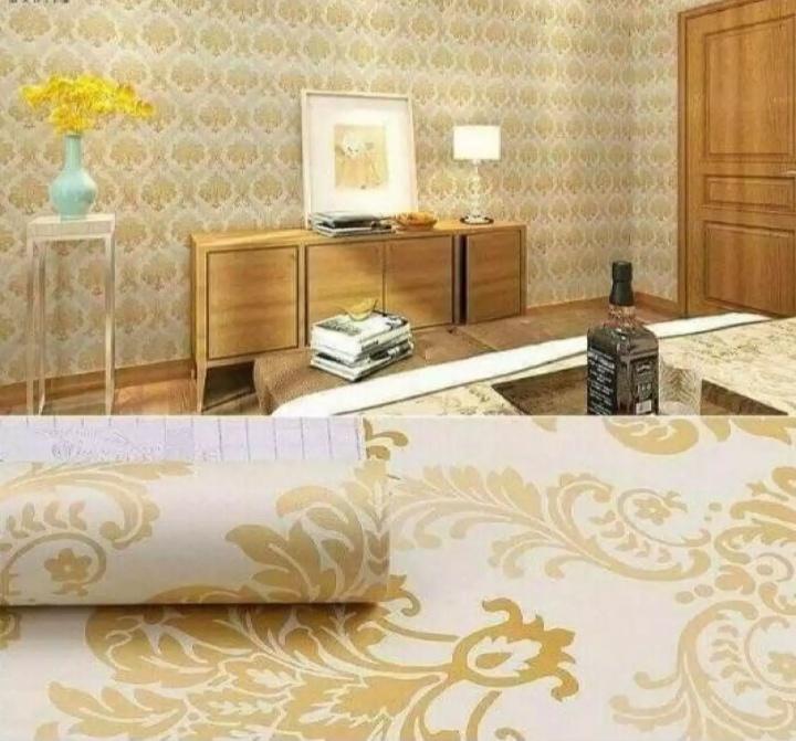aZ - Promo...!! Wallpaper Sticker Dinding 45cm x 10m Motif Batik Klasik