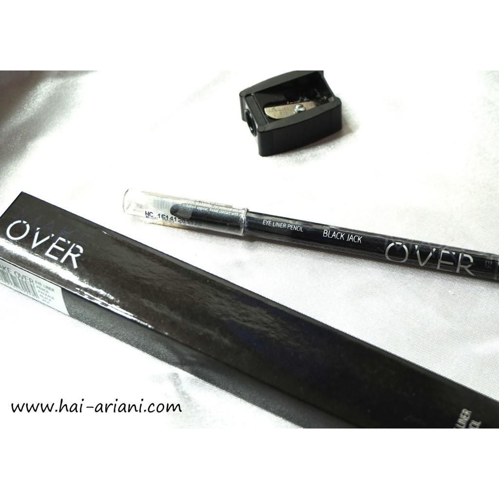 Make Over Waterproof Eye Liner Pencil Package with Small Sharpener / Makeover Variasi Black Jack