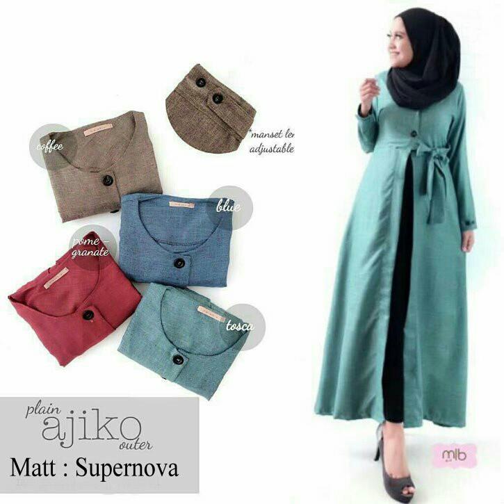 Vshop91jkt - Ajiko Outer Cardigan Panjang Blazer Panjang Wanita Baju Muslim Pakaian Muslim Atasan Muslimah Kemeja Muslim Pakaian Anak Muslim Tunik Muslim Baju Koko Longdress Dress Panjang Dress Pendek Dress Polos Tunik Polos Blouse Muslim Blus Muslim
