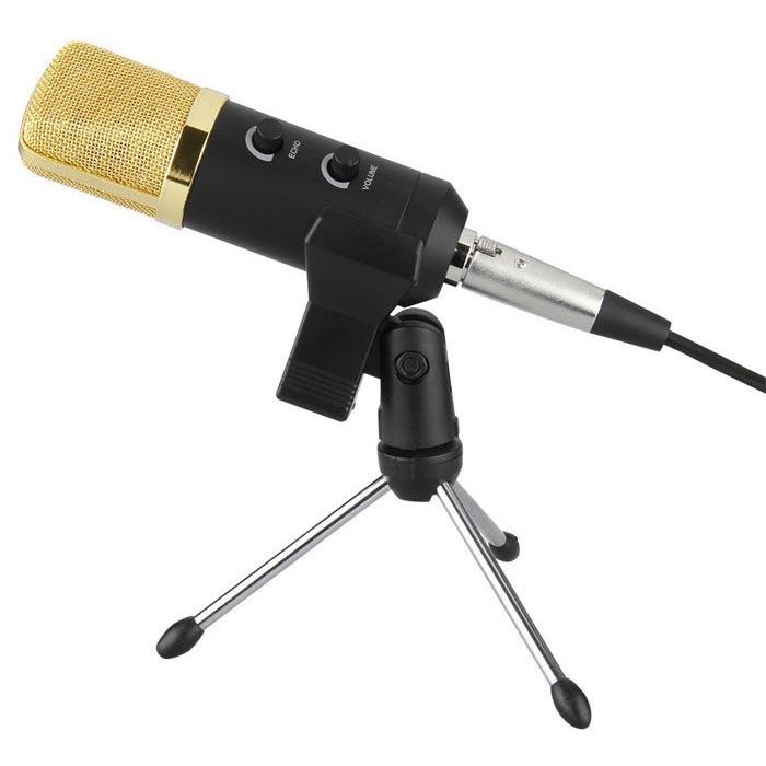 Mikrofon Kondenser USB Konektor dengan Mini Tripod - MK-F100TL