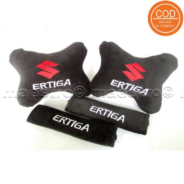 Aksesoris bantal leher jok mobil lucu unik Set 2in1 Suzuki Ertiga