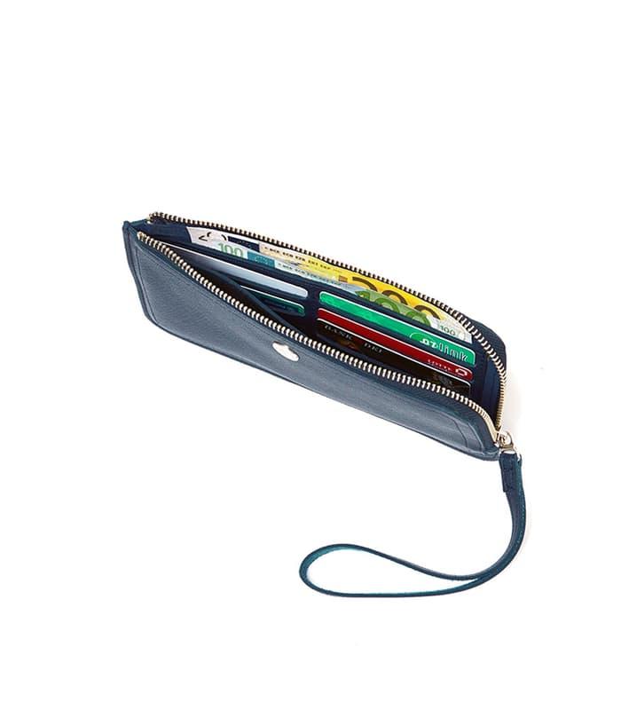 DOMPET WANITA SOPHIE MARTIN BIRU NAVY DONGKER KULIT CLAIRE W1534N1 ORI - Dompet Wanita Terbaru - Dompet Wanita Mewah - Dompet Wanita Terlaris - Best Seller