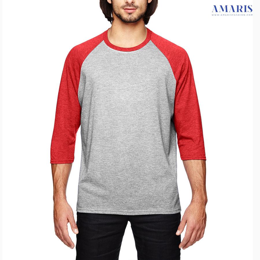 Amaris Fashion - Kaos Raglan Misty Polos Lengan Merah - Kaos Atasan Murah