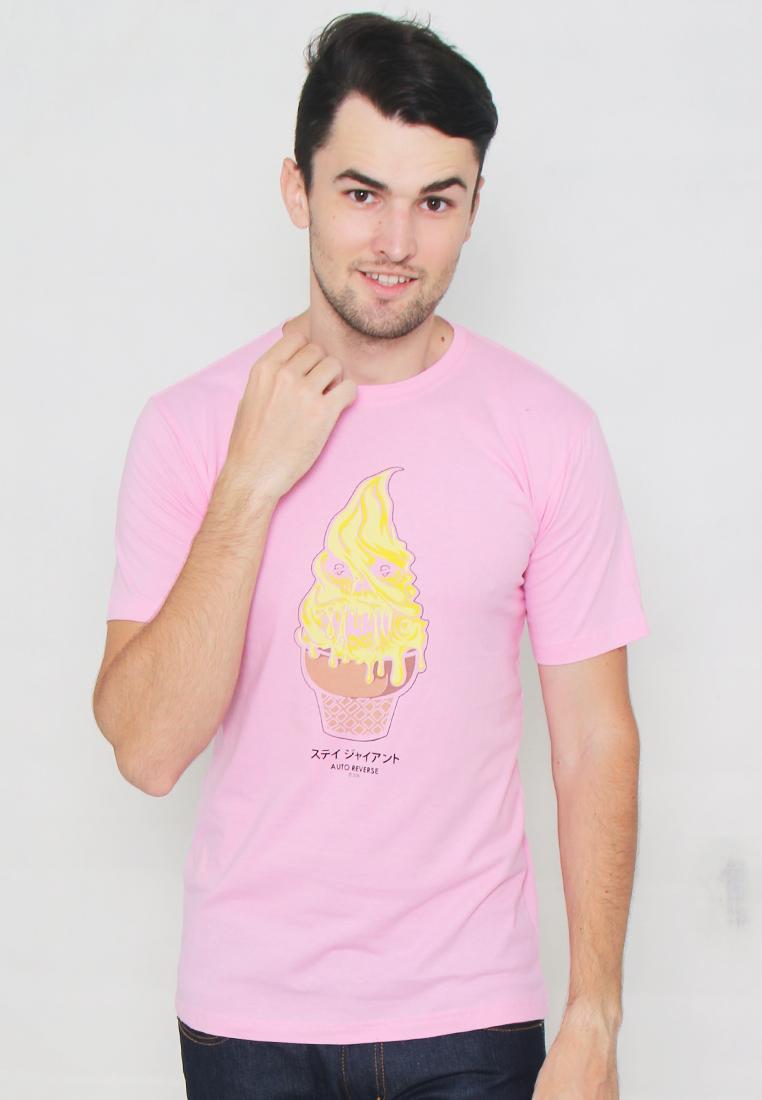 T-shirt Pria/Kaos Heyho Pink Ice Cream
