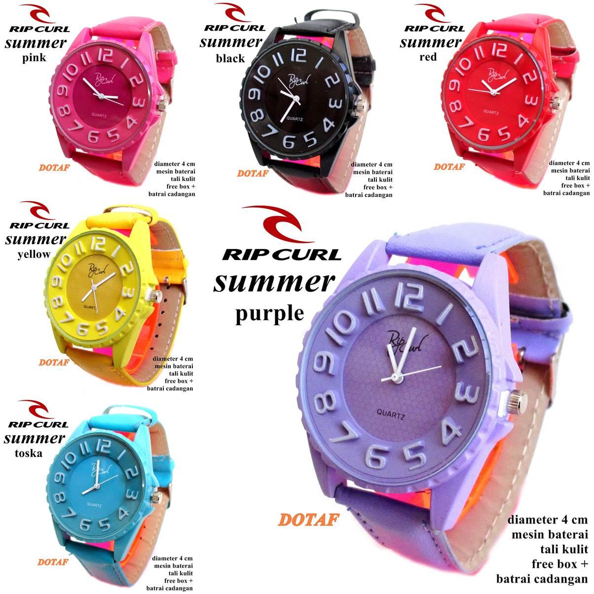 jam tangan kulit unisex ripcurl summer full set