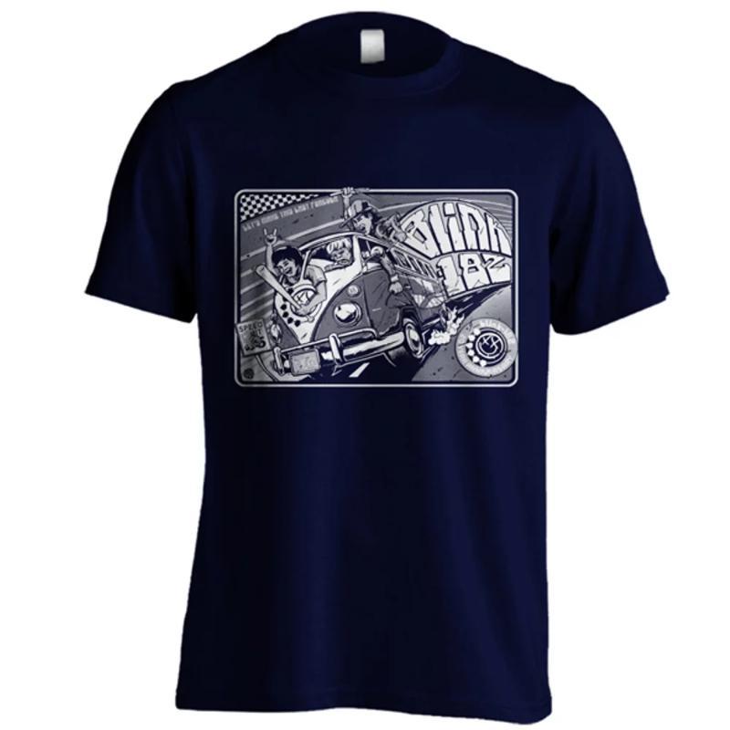 Kaos Blink 182 C020 Biru Dongker Ukuran S - XXL Baju Distro Band Musik Blink