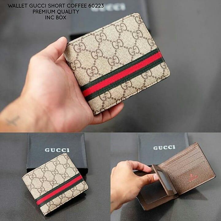 dompet wallet gucci short coffee 60223 cream