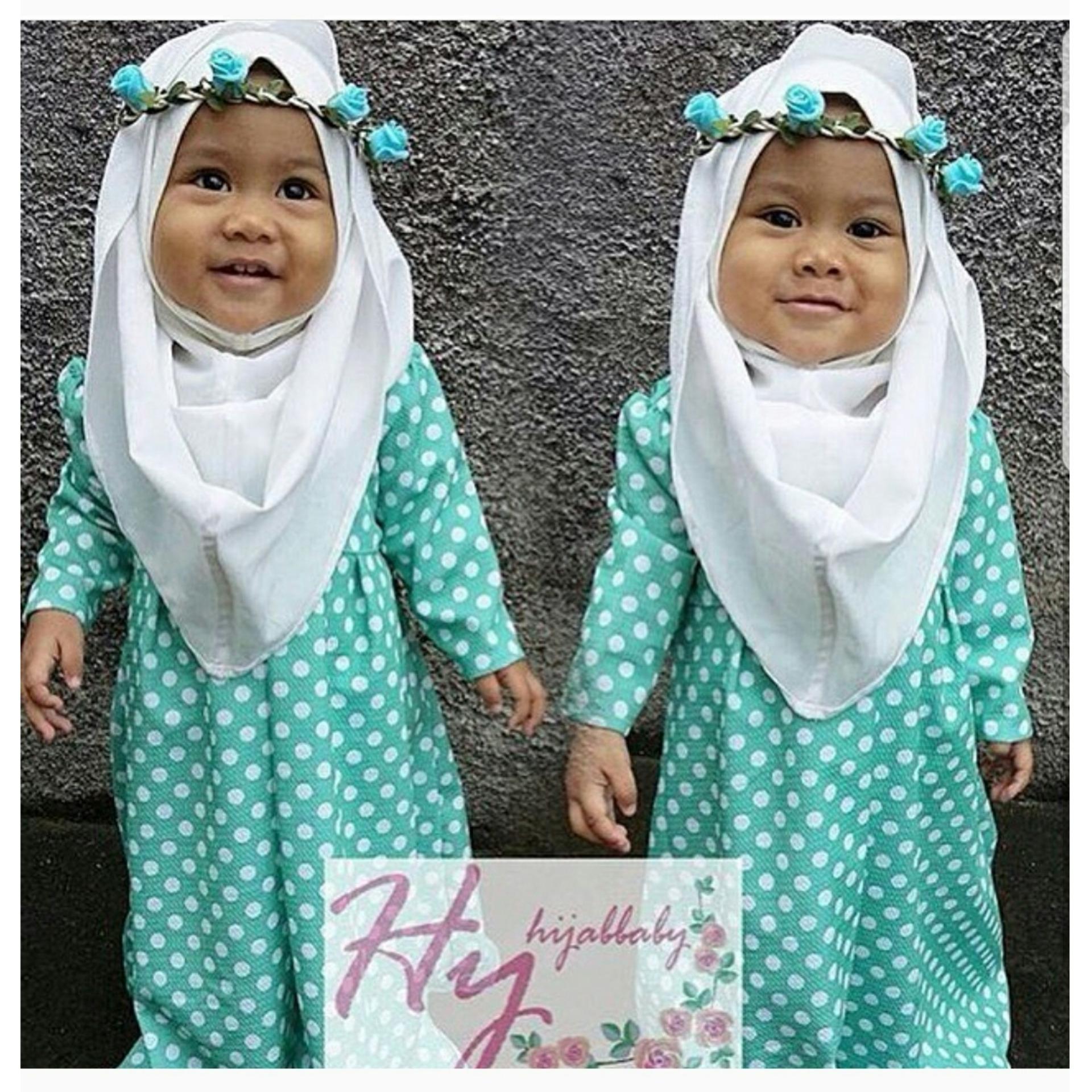 Pakaian Anak Perempuan Fashionable - Gamis Kids - Kid Baby Polkadot