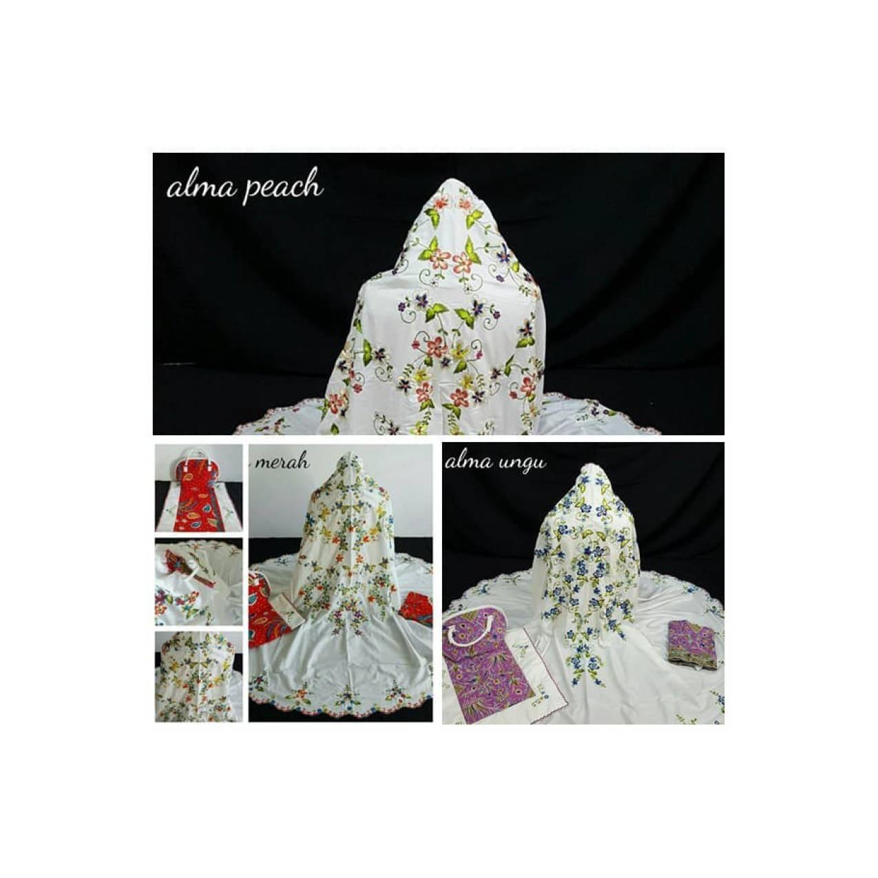 Mukena Katun Minyak Batik Alma - Mukena Bordir Manual (Handmade) TJA