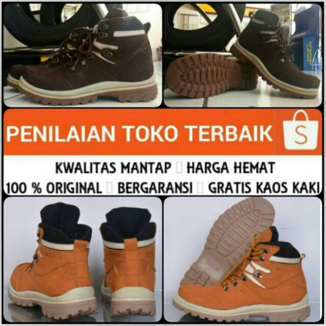 [ BERGARANSI & GRATIS KAOS KAKI ] Sepatu Safety Pria Official Original Zimzam Jogger Leather Buk.