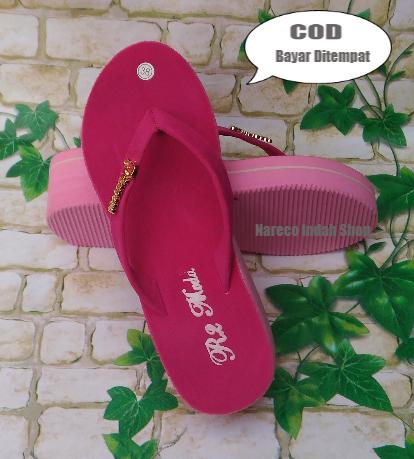 sandal wanita jepit wedges cantik cewek polos fashion spon murah model terbaru spon polos