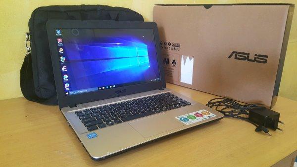 F.O. - ASUS Slim Type-Baru X441SA Gold Black - FULLSET Super Muluz like-new Masih ada GARANSI