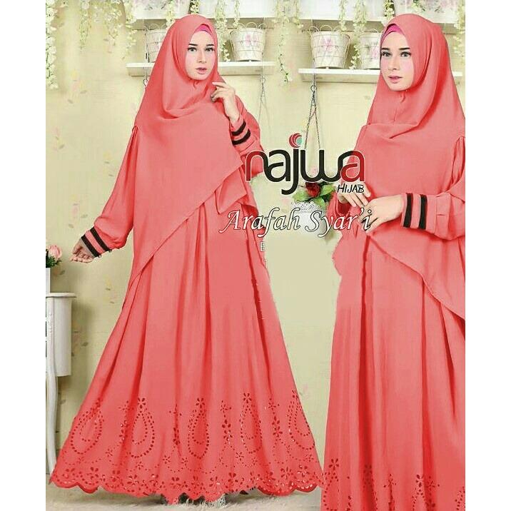 SM Grosir SM3007 Baju Muslim / Bahan Premium / Long Dress Gamis / Setelan Gamis / Gamis Syari / Baju Wanita / Gamis Cantik / Lis Garis Tangan
